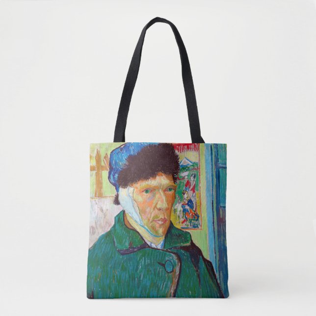 Self-Portrait With a Bandaged Ear, Van Gogh Tote Bag (Front)