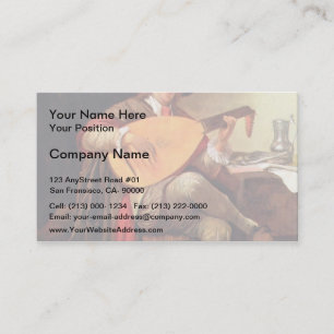 Self-portrait with a lute by Jan Steen Business Card