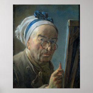 Self Portrait with an Easel, c.1775-79 Poster