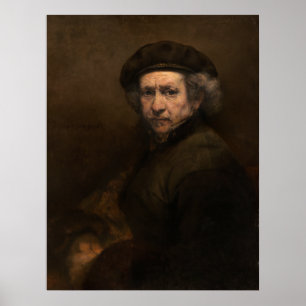 Self-Portrait with Beret by Rembrandt Poster