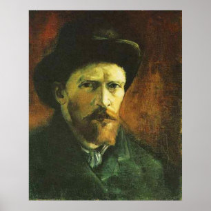 Self Portrait with Dark Felt Hat Poster