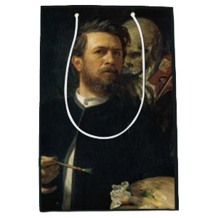 Self-Portrait With Death as a Fiddler (by Böcklin) Medium Gift Bag