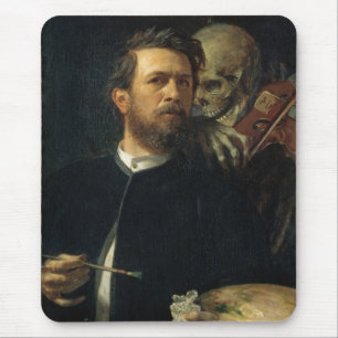 Self-Portrait With Death as a Fiddler (by Böcklin) Mouse Mat