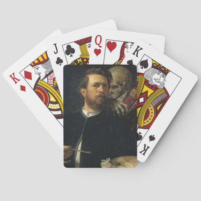 Self-Portrait With Death as a Fiddler (by Böcklin) Playing Cards (Back)