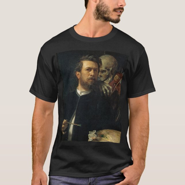 Self-Portrait With Death as a Fiddler (by Böcklin) T-Shirt (Front)