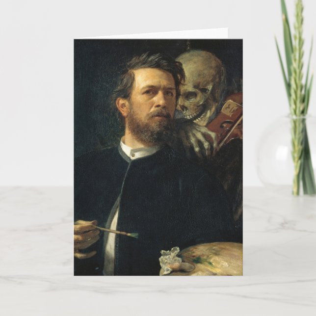 Self-Portrait with Fiddling Death | Arnold Böcklin Card (Front)