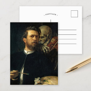 Self-Portrait with Fiddling Death   Arnold Böcklin Postcard