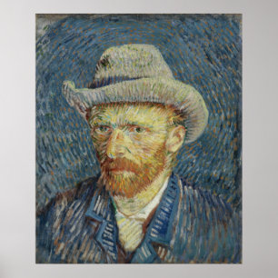 Self-Portrait with Grey Felt Hat Van Gogh Poster