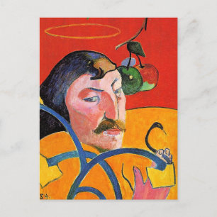 Self-Portrait with Halo and Snake Postcard