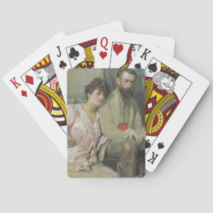 Self-Portrait With His Wife (by Frantisek Kupka) Playing Cards
