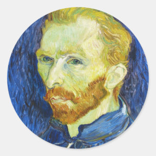 Self Portrait with Pallette vincent van gogh Classic Round Sticker