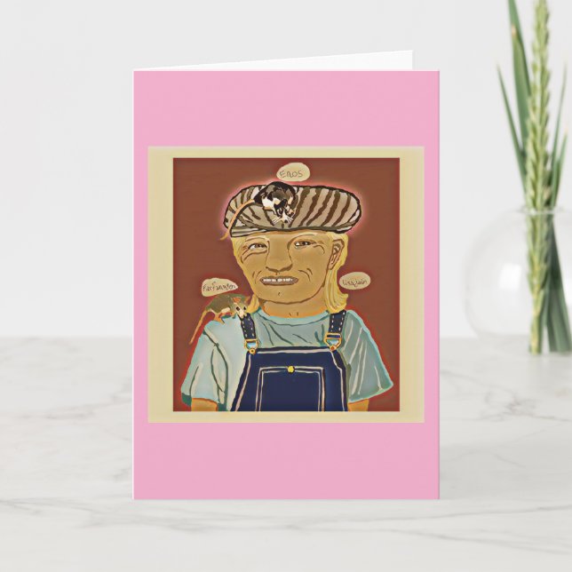 Self Portrait With Rats 🐀  Card (Front)