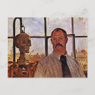 Self-Portrait With Skeleton By Corinth Lovis (Best Postcard