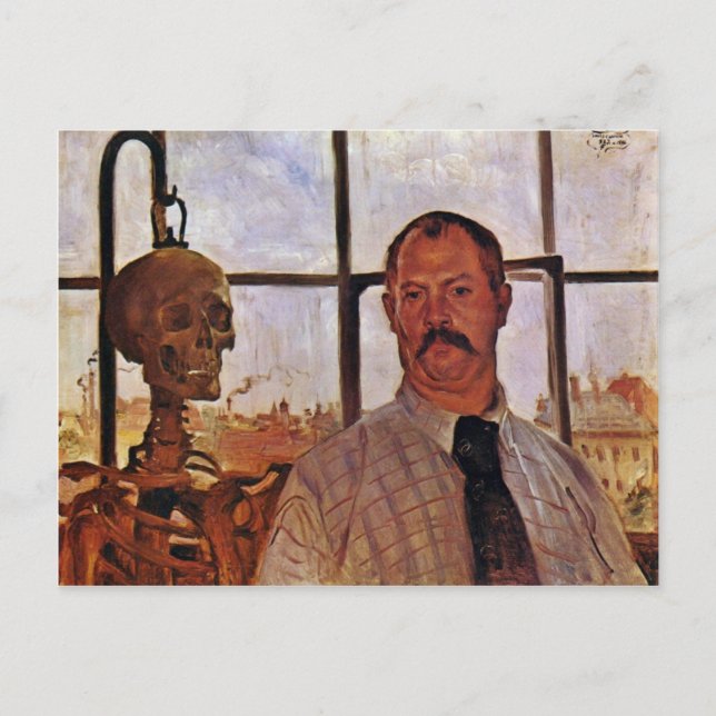 Self-Portrait With Skeleton By Corinth Lovis (Best Postcard (Front)