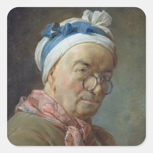 Self Portrait with Spectacles, 1771 Square Sticker (Front)