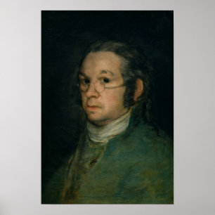 Self portrait with spectacles, c.1800 poster