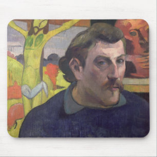 Self Portrait with the Yellow Christ, 1890 Mouse Mat