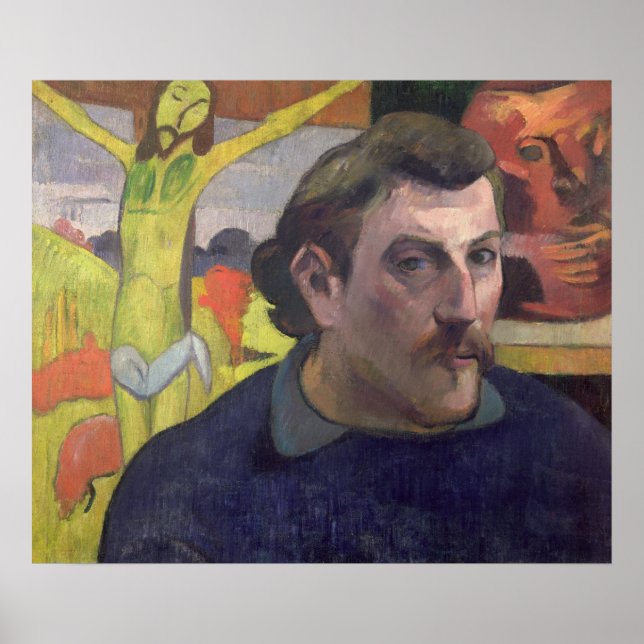 Self Portrait with the Yellow Christ, 1890 Poster (Front)