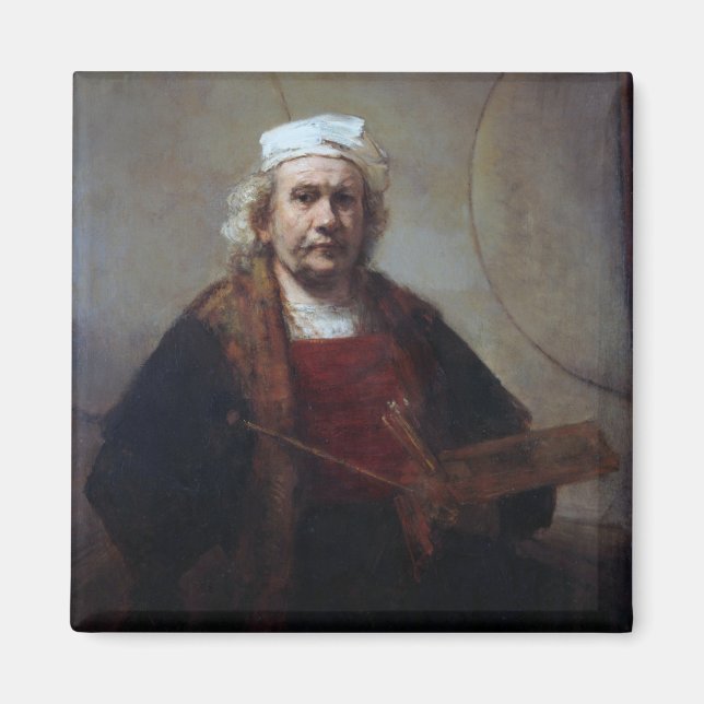 Self-Portrait with Two Circles, Rembrandt Magnet (Front)