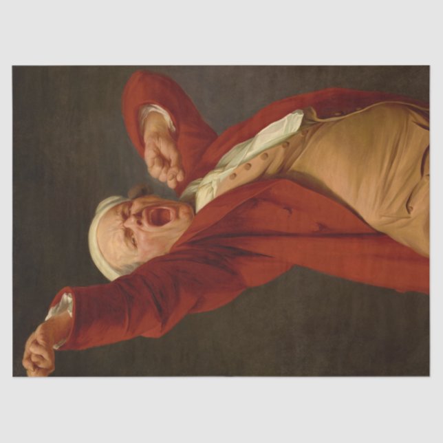 Self-Portrait, Yawning by Joseph Ducreux Tissue Paper (Front)