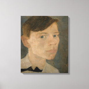 Self-Portrait (Young Man) (by Jan Mankes) Canvas Print