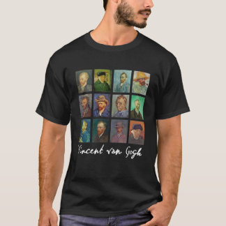 Self-portraits of Vincent Van Gogh Art Painter gif T-Shirt