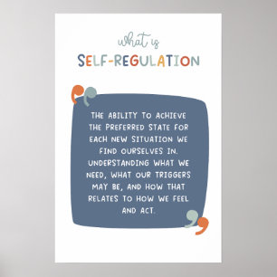 Self-Regulation Definition Classroom Poster