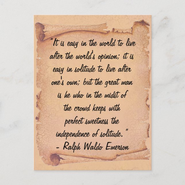 Self-Reliance Postcard (Front)