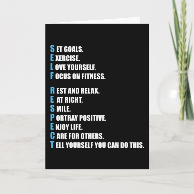 SELF-RESPECT - Motivational Card (Front)