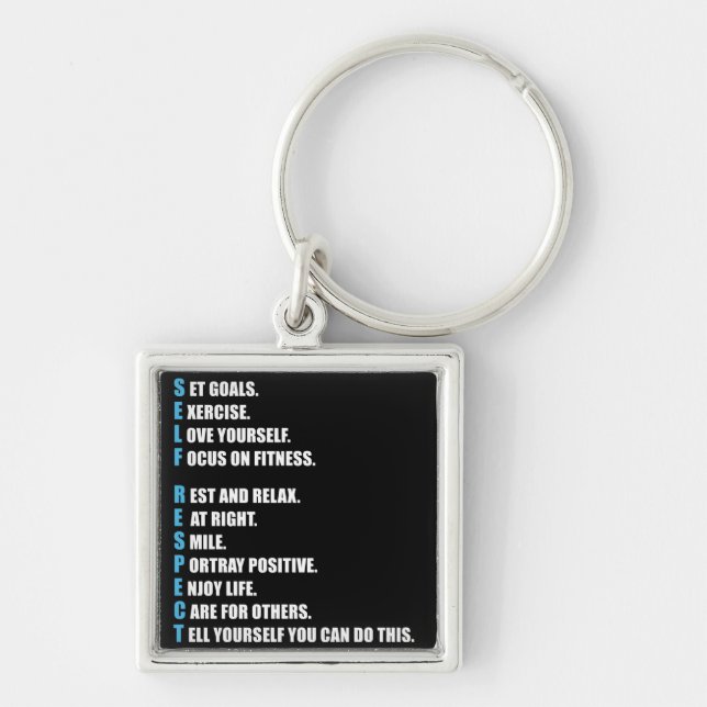 SELF-RESPECT - Motivational Key Ring (Front)