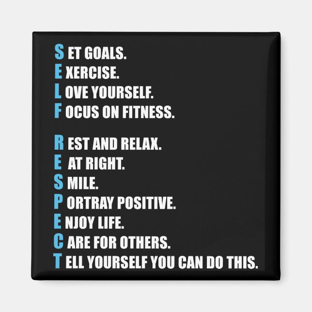 SELF-RESPECT - Motivational Magnet (Front)