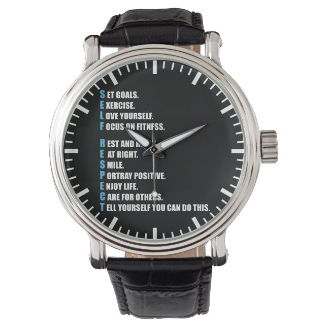 SELF-RESPECT - Motivational Watch (Front)