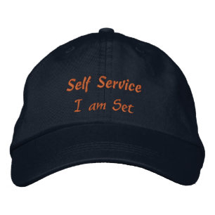 Self Service I am Set Text Elegant Empowering-Hat  Embroidered Hat
