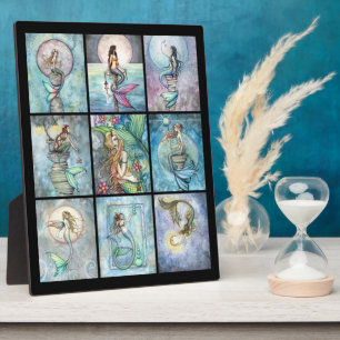 Self Standing Mermaid PIcture 9 Mermaids in One Plaque