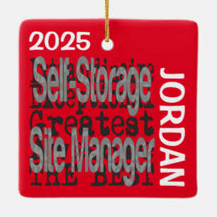 Self Storage Site Manager Extraordinaire CUSTOM Ceramic Ornament