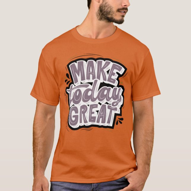 Self talk l Daily motivation quote colourful orang T-Shirt (Front)