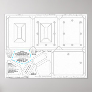 Selfie 3x4 Picture Frame For 2x3 Photo Printable Poster