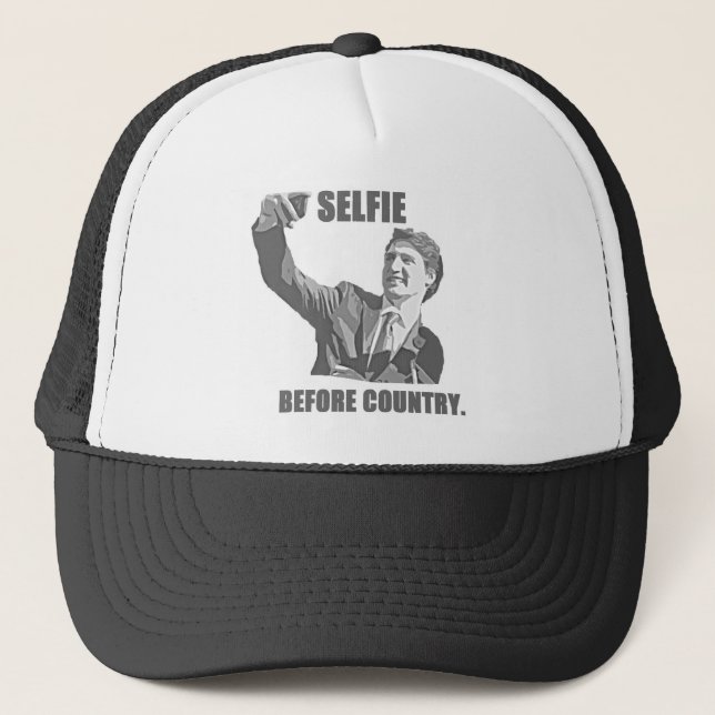 Selfie Before Country - Trudeau Trucker Hat (Front)