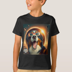 Selfie Bernese Mountain Dog Mens Solar Eclipse T-Shirt