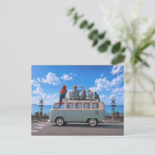 Selfie Boy Coastal Road Trip Mouse Pad Postcard