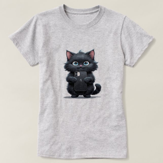 Selfie Cat T-Shirt (Design Front)