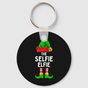 Selfie Elfie Elf Matching Family Christmas Key Ring