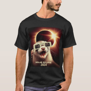 Selfie Ferret Kids Mens Solar Eclipse Ferret T-Shirt