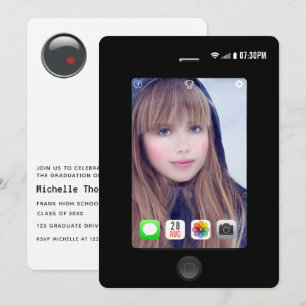 Selfie Graduation Party Photo Invitation