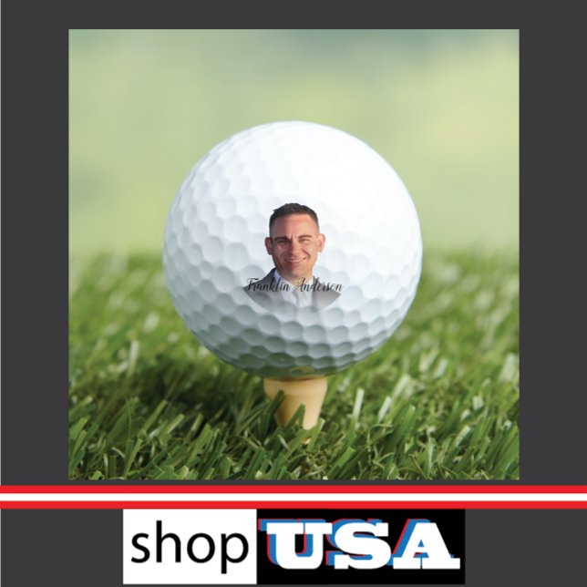 Selfie Monogram Create Your Own Amazing Photo Golf Balls (Creator Uploaded)