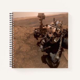 Selfie of Mars Curiosity Red Martian Landscape Notebook