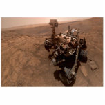Selfie of Mars Curiosity Red Martian Landscape Photo Sculpture Key Ring<br><div class="desc">The most well-known Mars Curiosity Rover selfie is a stunning 360-degree panorama of the alien landscape. Assembled from numerous images captured by the rover's robotic arm camera, it showcases the Curiosity itself in the foreground, dwarfing the rusty-red Martian terrain stretching out behind it. This self-portrait might also include intriguing geological...</div>