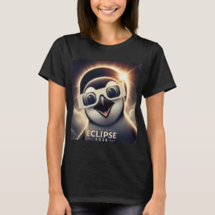Selfie Penguin Kids Mens Solar Eclipse T-Shirt