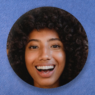 Selfie Photo Upload   Your Face Fun Party 6 Cm Round Badge