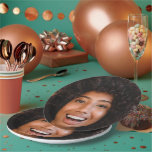 Selfie Photo Upload | Your Face Fun Party Paper Plate<br><div class="desc">A fun template to upload your photo for super fun party decor or birthday gift! Simply add your photo to make your own custom bespoke design for any party,  celebration or special occasion!</div>